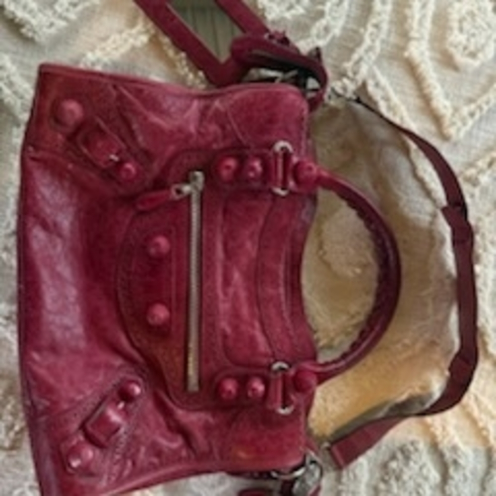 Elegant Red Leather Handbag